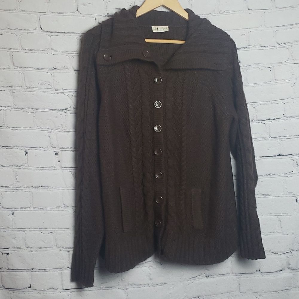 ‎St. John's Bay Brown Sweater Jacket